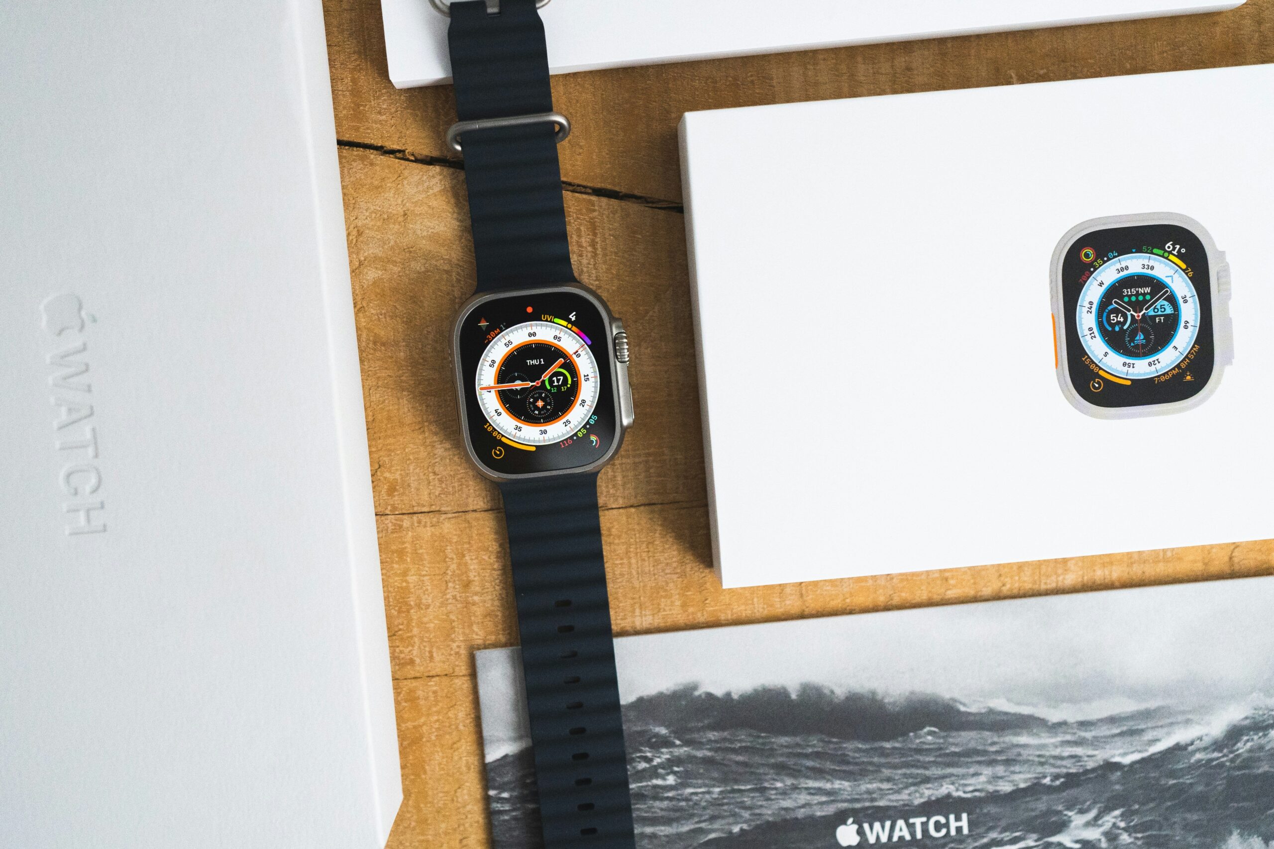 Image comparing watch colors against different skin tones